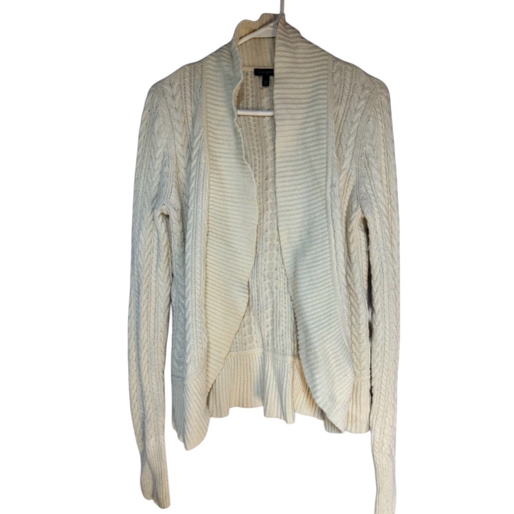 Talbots‎ Cream Cable Knit Cardigan